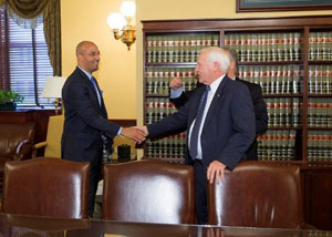 Senator Gene Yaw and PSU Football Coach James Franklin