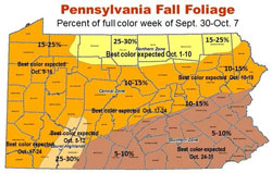 PA Fall Foliage Map