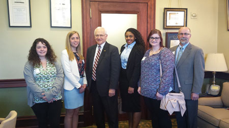 Senator Gene Yaw with Lycoming College Students