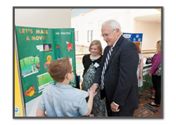 Senator Yaw with tudents from Montgomery Elementary School in Lycoming County