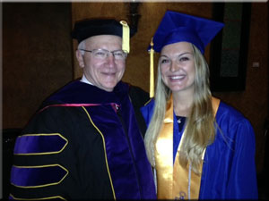 Senator Yaw pictured with Cortney Lyn Weaver, student commencement speaker