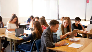 Classroom full of students