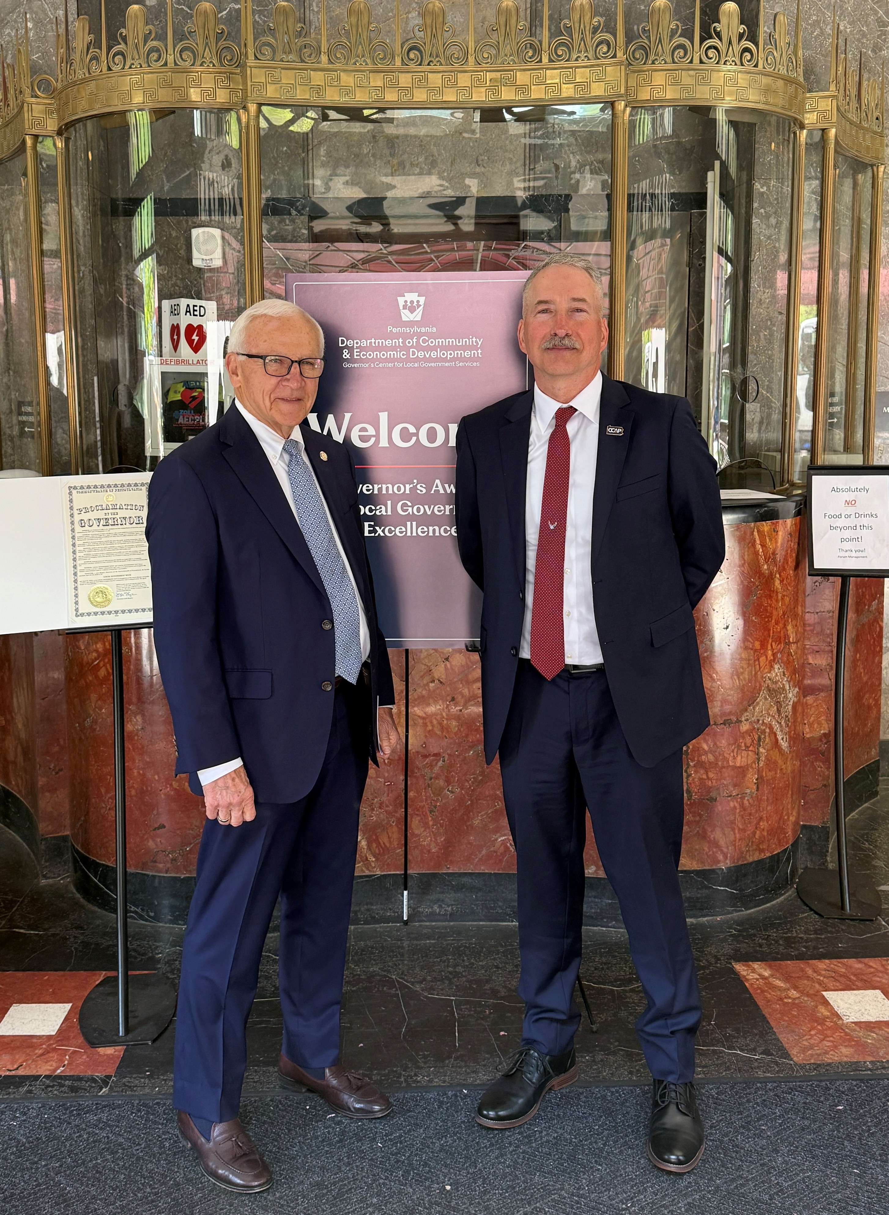 Sen. Yaw pictured with Sullivan County Commissioner Brian Hoffman who was recently named one of the recipients of the 2026 Governor’s Awards for Local Government Excellence.