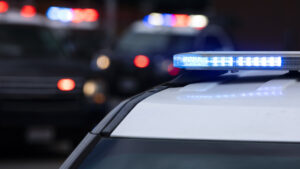 Police units arrive at the scene of an incident.