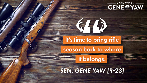 It's time to bring rifle season back to where it belongs.
