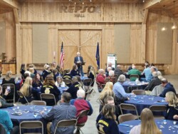 October 11, 2023 – Sen. Yaw addresses attendees at his 2023 “Breakfast Meeting on Agriculture” in Troy