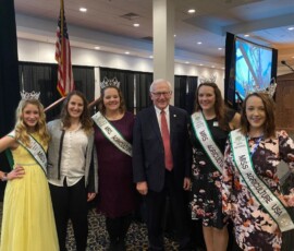 January 3, 2020 - Senator Yaw joins with Pennsylvania Agriculture Royalty during the 104th Pennsylvania Farm Show ‘PA Preferred Reception.’  Pictured L to R:  MolliLyn Petro, Columbia County; Alexia Mazzarella, representing Penn State University; Maggie Silvis, Centre County; Sen. Yaw; Cassidy Cuhl, Lancaster County; Mikayla Hagerty, Somerset County. 01/03