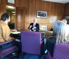 January 15, 2020 - Sen. Yaw sits down with staff from the Williamsport Sun Gazette newspaper today in Williamsport to discuss priority issues for the 2020 calendar year. 01/15