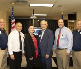 August 19, 2021 - State Sen. Gene Yaw (R-23) joined officials from Lycoming Engines and area representatives to celebrate National Aviation Day on Thursday, August 19th. Left to right: Rep. Jeff Wheeland; Tony Mussare, Lycoming County Commissioner; Shannon Massey, Senior VP & General Manager, Lycoming Engines; Sen. Gene Yaw; Scott Metzger, Lycoming County Commissioner and Rep. Joe Hamm 08/19/21