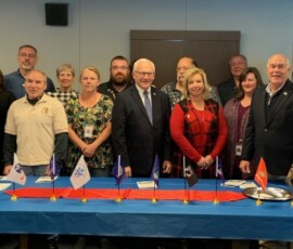 November 15, 2019 - State Sen. Gene Yaw (R-23) and Rep. Jeff Wheeland (R-83) today recognized several active duty and retired military veterans who currently work for the Pennsylvania Department of Human Services (DHS) in Williamsport as part of the Pennsylvania State Employee Military Service Recognition Campaign. 11/15/19
