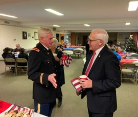 December 14, 2019 - Sen. Yaw participates in the 3rd Annual Veterans Christmas Remembrance at Dreisbach United Church of Christ in Lewisburg.  The event is held as part of Wreaths Across America. 12/14/19