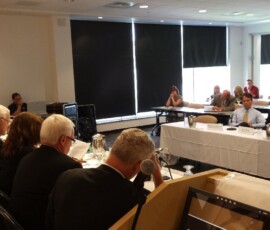 August 5, 2014 - Senator Yaw, Chairman of the Center for Rural Pennsylvania, participates in the third public hearing on heroin and opioid addiction across Pennsylvania. The hearing was held at St. Francis University in Loretto. 08/05/14