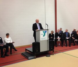 January 8, 2015 - Senator Yaw participated in the dedication of the new Williamsport YMCA. 01/08/15