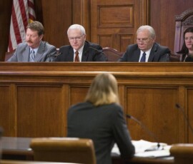 February 24, 2016 - Senator Yaw questions DCNR Secretary Cindy Dunn during the Department’s Senate Appropriations Committee budget hearing in Harrisburg. 02/26/16