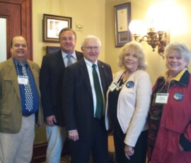March 15, 2016 - Senator Yaw welcomed Robert Hansen, District 4 Director, Penn State Extension; Taylor Doebler III, T.A. Seeds LLC; Eizabeth “Beth” Downey, President/Master, PA State Grange and Marge Thompson of Lycoming County to the State Capitol. 03/15/16