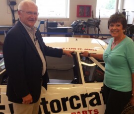 June 4, 2016 - Senator Yaw meets Lyn St. James during the Antique Automobile Club of America Show on the Pennsylvania College of Technology Campus in Williamsport. Lyn was a seven-time Indianapolis 500 driver, 1992 Indy Rookie of the Year, 2007 Women’s Automotive Association International Professional Achievement Award winner & former Women’s Sports Foundation President. 06/04/16