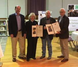 October 23, 2018 - Senator Yaw and Rep. Tina Pickett present Cory Richmond with Legislative Citations honoring his 25 years of employment at the Sullivan County Conservation District. 10/23/18
