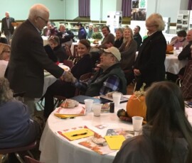 October 23, 2018 - Senator Yaw honors Francis Moll for 28 years of service as a Sullivan County Conservation District Director. 10/23/18