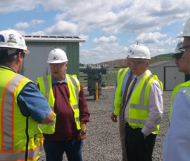 August 26, 2015 - On Wednesday, August 26, Lycoming College President Kent Trachte; Philip Sprunger, Provost and Dean of the College; Jonathan Williamson, Associate Professor and Political Science Department Chair; and Chip Edmonds, Vice President for College Advancement and I visited the Panda Patriot Power Project located in Montgomery, Clinton Township, Lycoming County. 08/26/15