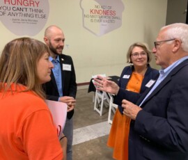 September 17, 2019 - Sen. Yaw talks Carla Fisher, Eric Beiter and Amy Hill during the Central Pennsylvania Food Bank Hunger Action Month Breakfast in Williamsport. 09/17/19