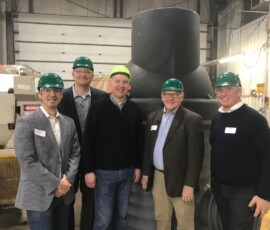 March 8, 2019 - Senator Yaw visited the Advanced Drainage Systems, Inc. (ADS) manufacturing plant on March 8, 2019 to gain first-hand experience on how large diameter thermoplastic pipe is made, and to discuss with ADS executives fair and open competition for products used in federal and state projects. 03/08/19