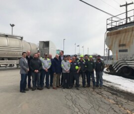 March 8, 2019 - Senator Yaw visited the Advanced Drainage Systems, Inc. (ADS) manufacturing plant on March 8, 2019 to gain first-hand experience on how large diameter thermoplastic pipe is made, and to discuss with ADS executives fair and open competition for products used in federal and state projects. 03/08/19