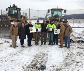 December 15, 2017 - Senator Yaw recognizes Cole (left) and Cody Alexander on placing First and Second in various competitions during the 2017 Solid Waste Association of North America (SWANA) annual Truck Driver and Equipment Operator “Road-E-O”, held at the Orange County Landfill in Orlando, FL. 12/15/17