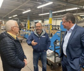 November 30, 2021 - Sen. Yaw pictured with Gary Pearson and Mark Lundberg, President Bayard Printing Group, during a recent visit to the Williamsport-based business. 11/30/21
