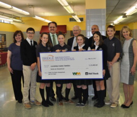May 18, 2017 - Senator Yaw joined employees from M&T Bank and Waste Management at St. John Neumann Regional Academy in Williamsport to award $21,000 in scholarships through the Educational Improvement Tax Credit Program. 05/18/17