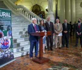 October 29, 2021 - This week, at the State Capitol Building, Sen. Yaw was joined by Center for Rural Pennsylvania Board Vice Chairman Rep. Eddie Day Pashinski, Center Board Member Rep. Dan Moul, Center Director Dr. Kyle C. Kopko, Sen. Lisa Baker, and Sen. Patrick Stefano to release the Center’s analysis of Pennsylvania residential property sales before and during the pandemic. 10/29/21