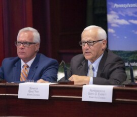 October 2, 2018 - Senator Yaw chairs a public hearing of the Center for Rural Pennsylvania at the State Capitol to discuss the disease of addiction and opioid dependence. 10/02/18