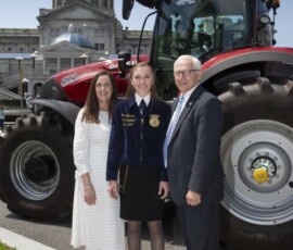 May 8, 2019 - Senator Yaw and Senator Lisa Baker join Jenna Harnish, Bradford County resident and state FFA President during the “Farming First” press conference Wednesday at the State Capitol. 05/08/19