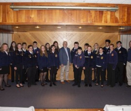September 18, 2019 - Senator Yaw welcomes FFA Students and their advisor from Canton Area School District to his annual “Breakfast Meeting on Agriculture” in Troy, Bradford County. 09/18/19