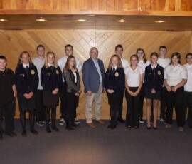 September 18, 2019 - Senator Yaw welcomes FFA Students from Troy School District to his annual “Breakfast Meeting on Agriculture” in Troy, Bradford County. 09/18/19