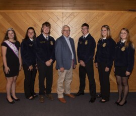 September 18, 2019 - Senator Yaw welcomes FFA Students from Athens Area School District to his annual “Breakfast Meeting on Agriculture” in Troy, Bradford County. 09/18/19