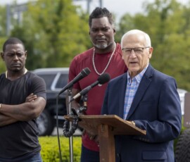 August 29, 2022 - Senator Yaw joined Congressman Dan Meuser, Steve Haefner, Commander of the Muncy American Legion Post 268, representatives from Miele Manufacturing, along with NFL Greats LaVar Arrington & Lito Sheppard to discuss skill game regulation in the Keystone State during a visit to the Muncy American Legion, Lycoming County. 08/29