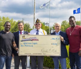 August 29, 2022 - Senator Yaw joined Congressman Dan Meuser, Steve Haefner, Commander of the Muncy American Legion Post 268, representatives from Miele Manufacturing, along with NFL Greats LaVar Arrington & Lito Sheppard to discuss skill game regulation in the Keystone State during a visit to the Muncy American Legion, Lycoming County. 08/29