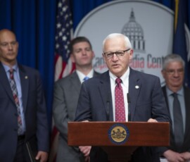 May 7, 2019 - Sen. Yaw joins legislative members of the Task Force on Lead Exposure to discuss legislative recommendations during a press conference at the State Capitol on Tuesday. 05/07/19
