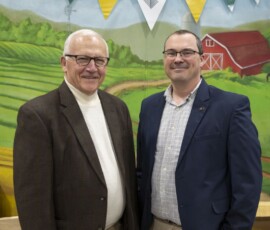 January 9, 2019 - Senator Yaw joins Darren Youker, Director of Government Affairs for the Pennsylvania Farm Bureau during the 2019 Annual Pennsylvania Farm Show in Harrisburg. 01/09/19