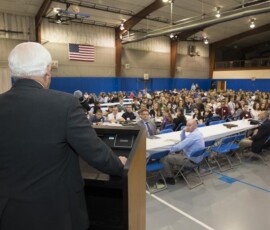 May 19, 2016 - Senator Yaw welcomes students to his 2016 Student Government Seminar on the campus of the Pennsylvania College of Technology. 05/19/16