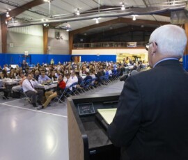 May 17, 2018 - Senator Yaw hosts his 2018 Student Government Seminar on the campus of the Pennsylvania College of Technology. 05/17/18