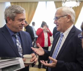 November 8, 2018 - Senator Yaw welcomes Senator Pat Browne to the Williamsport/Lycoming Chamber of Commerce’s Legislative Breakfast. 11/08/18