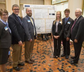April 25, 2017 - Senator Yaw visits Undergraduate Research Day at the Capitol Courtney Hannum & Zachary High, Lycoming College students, present: "Genetic Analysis of Spontaneous Repetitive Behavior 04/25/17