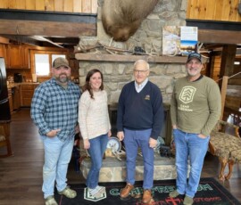 November 29, 2021 - Sen. Yaw pictured with L to R: Jamie Byrd, GM of Operations; Bridget Slagan, Development Coordinator; (Sen. Yaw) and Matt Guedes, Executive Director of Camp Freedom in Carbondale. 11/29/21