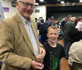 March 6, 2020 - Today marks the 31st anniversary of the start of Susquehanna County Ag Day. Senator Yaw is pictured with Cody Adams, Elk Lake 6th Grader. The event kicked off today with 75 plus vendors, 15 educational workshops, health organizations, lunch, pie baking contest, pie auction, and delicious dairy products including milk, cheese, and ice cream. 03/06/20