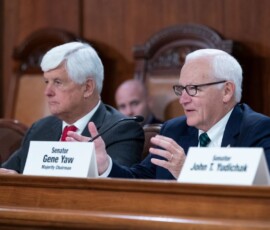 May 1, 2019 - Sen. Gene Yaw and Sen. Robert Tomlinson (R-6) today convened a joint committee hearing of the Senate Environmental Resources and Energy Committee and the Senate Consumer Protection and Professional Licensure Committee to discuss changes to the state’s Alternative Energy Portfolio Standards (AEPS). 05/01/19