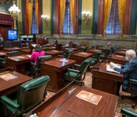 February 3, 2021 - Senator Yaw attends the inaugural Senate Agriculture and Rural Affairs Committee meeting for the 2021-2022 Session. The committee considered two bills: Senate Bill 36 (Phillips-Hill)—Amending the Dog Law to provide for license fee exemptions for service dogs which are used in the performance of services by a fire department, sheriff’s office or in the performance of rescue services or medical emergency services. Also clarifies provisions regarding the transfer of a dog license. In addition, Senate Bill 64 (Martin) was considered to amend the Agricultural Area Security Law, further providing for purchase of agricultural conservation easements, for Agricultural Conservation Easement Purchase Fund and for Land Trust Reimbursement Program. 02/03/21