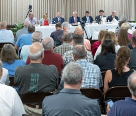 September 11, 2019 - Greencastle officials testified before the Senate Environmental Resources and Energy Committee, chaired by Sen. Yaw, Wednesday to halt implementation of a controversial stormwater-control mandate, while a more affordable plan is formed. The Committee came to Franklin County to hold a public hearing on the impact of the MS4 (Municipal Separate Storm Sewer System). 09/11/19