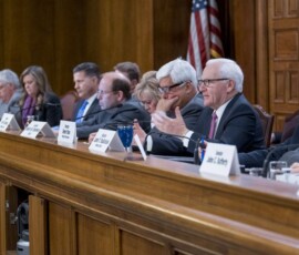 March 20, 2018 - Sen. Yaw questions representatives from the Pennsylvania Public Utilities Commission during a joint public hearing on pipeline safety at the State Capitol Building. 03/20/18