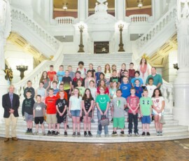 May 30, 2018 - Students and teachers representing Carl G. Renn Elementary School in Lairdsville, East Lycoming School District, visit the State Capitol Building. 05/30/18